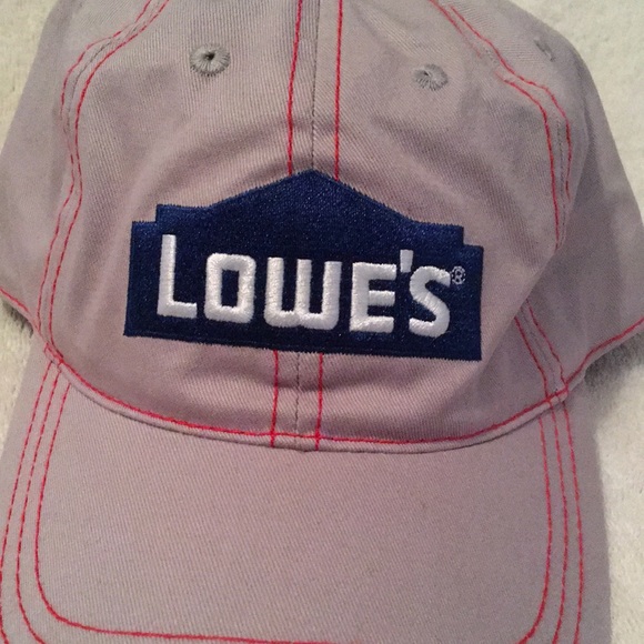 Lowe’s Home Improvement hardware store hat 6 panel trucker style cap gray blue - Picture 3 of 10